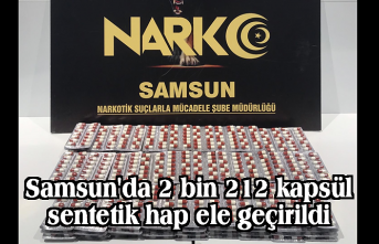 Samsun'da 2 bin 212 Kapsül Sentetik Hap Ele Geçirildi