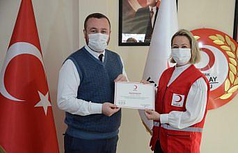Türk Kızılay Ordu Şubesi'nden bazı basın kuruluşlarına teşekkür belgesi