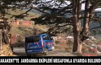 YAKAKENT'TE  JANDARMA EKİPLERİ MEGAFONLA UYARIDA BULUNDU