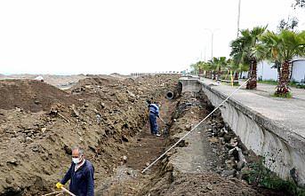 Akçaabat'ta kesintisiz bisiklet ve yürüyüş yolunun yapımına başlandı