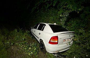 Düzce'de kaza yapan sürücü olay yerini terk edince ekipler bölgede yaralı aradı