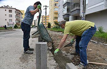 Giresun Belediyesi'nin üst yapı çalışmaları devam ediyor