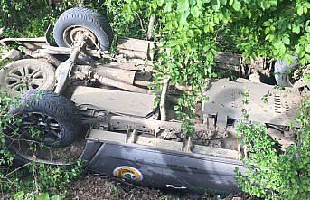 Karabük'te devrilen kamyonetteki 5 orman çalışanı yaralandı