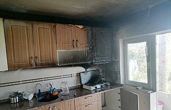 Merzifon'da ocağın üstündeki unutulan tencere yangın çıkardı