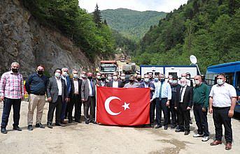 Rize'de sivil toplum kuruluşlarından İkizdere'de yapılacak taş ocağına destek