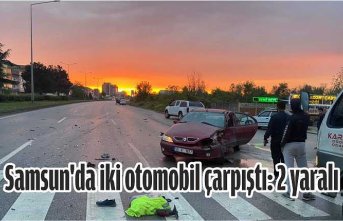 Samsun'da İki Otomobil Çarpıştı: 2 Yaralı