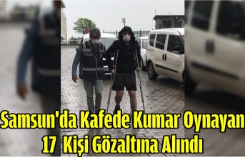 Samsun'da Kafede Kumar Oynayan 17  Kişi Gözaltına Alındı