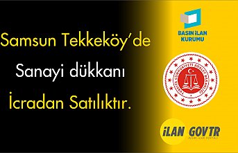 Samsun Tekkeköy'de sanayi dükkanı icradan satılıktır