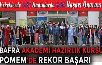 BAFRA AKADEMİ HAZIRLIK KURSU POMEM'DE REKOR BAŞARI