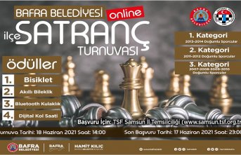 BAFRA BELEDİYESİ ONLİNE SATRANÇ TURNUVASI DÜZENLİYOR