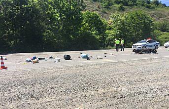 Bartın’da otomobille çarpışan motosikletin sürücüsü yaralandı