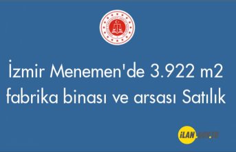 İzmir Menemen'de 3.922 m² fabrika binası ve arsası Satılık