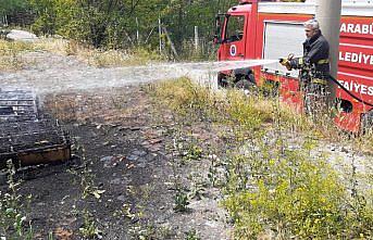 Karabük'te çıkan yangın ormana sıçramadan söndürüldü