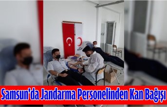 Samsun'da jandarma personelinden kan bağışı