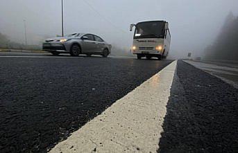 Bolu Dağı'nda sağanak ve yoğun sis etkili oluyor