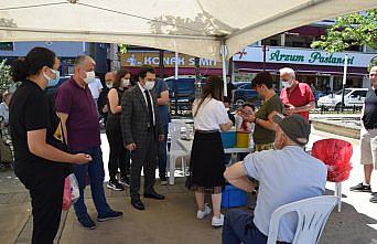 Espiye ilçesinde aşı çadırı kuruldu