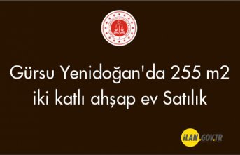 Gürsu Yenidoğan'da 255 m2 iki katlı ahşap ev mahkemeden satılıktır