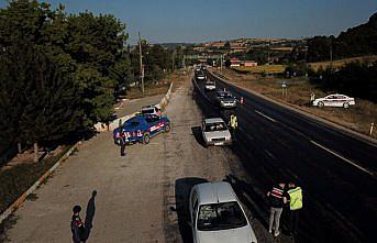 Samsun'da jandarmadan “drone“lu trafik denetimi