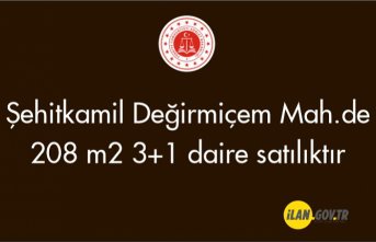Şehitkamil Değirmiçem Mah.de 208 m2 3+1 daire satılıktı