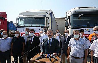 Aydın'dan Kastamonu'ya selzedeler için 4 tır yardım malzemesi gönderildi