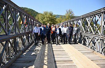 Bakan Karaismailoğlu, Bartın'da selde yıkılan köprünün yerine kurulan panel köprünün açılışına katıldı: