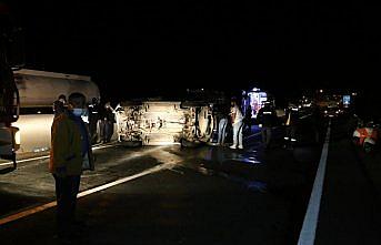 Bolu'da takla atan cipin sürücüsü yaralandı