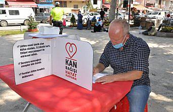 Gümüşhacıköy'de kan bağışı kampanyası düzenlendi