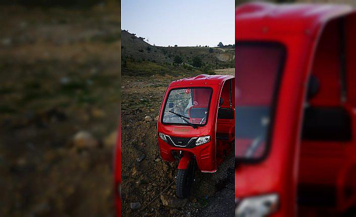 Hafriyat yığınına çarpan motosikletin sürücüsü ağır yaralandı