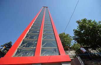 Karabük'te engebeli alanlarda ulaşım kule asansörlerle sağlanıyor