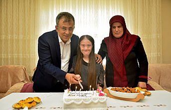 Kastamonu'da down sendromlu Sedanur'a sürpriz doğum günü kutlaması yapıldı