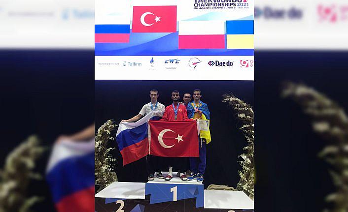 Kavaklı sporcu Avrupa Ümitler ve Yıldızlar Tekvando Şampiyonası'nda altın madalya kazandı
