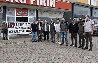 Muğla'da orman yangını söndürme çalışmalarına destek veren Azerbaycanlı itfaiyeciler, Trabzon'da coşkuyla karşılandı