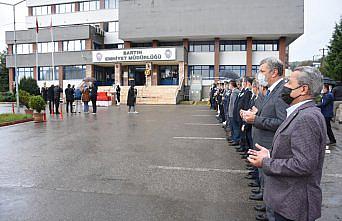 Bartın'da trafik kazasında hayatını kaybeden komiser yardımcısının cenazesi defnedildi