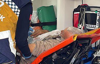 Bolu'da parmak ucu kopan inşaat işçisi hastaneye kaldırıldı