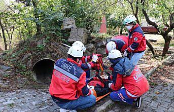 Bolu'da UMKE'nin eğitim tatbikatı gerçeğini aratmadı