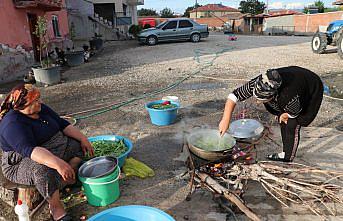 Havza'da kadınların kış hazırlıkları devam ediyor