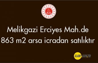 Melikgazi Erciyes Mah.de 863 m² arsa icradan satılıktır