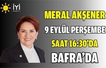 MERAL AKŞENER 9 EYLÜL PERŞEMBE BAFRA'DA