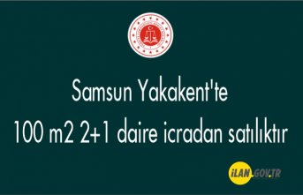 Samsun Yakakent'te 100 m² 2+1 daire icradan satılıktır