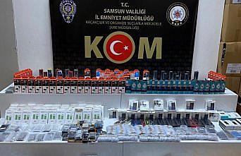 Samsun'da 1997 faturasız cep telefonu aksesuarı ele geçirildi