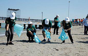 Samsun'da Uluslararası Kıyı Temizleme Günü dolayısıyla sahil temizliği yapıldı