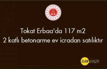 Tokat Erbaa'da 117 m² 2 katlı betonarme ev icradan satılıktır