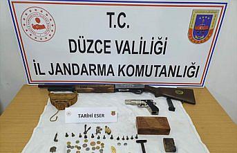Düzce'de 42 parça tarihi eser ele geçirildi