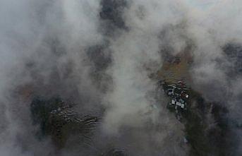 Düzce'nin 1830 rakımlı Kardüz Yaylası'na kar yağdı