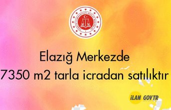 Elazığ Merkezde 7350 m² tarla icradan satılıktır