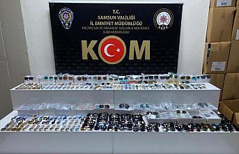 Samsun'da gümrük kaçağı güneş gözlüğü ve kol saatlerine el kondu