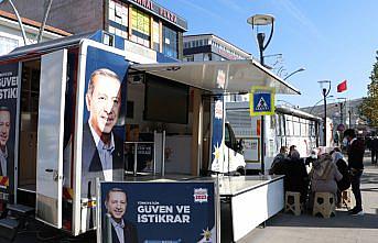 AK Parti mobil üye kayıt aracı Havza'da çalışma yaptı