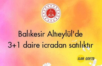 Balıkesir Altıeylül'de 3+1 daire icradan satılıktır