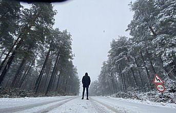 Düzce'nin yüksek kesimlerinde kar etkili oluyor