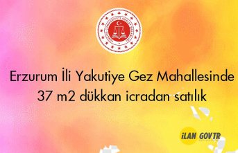 Erzurum İli Yakutiye Gez Mahallesinde 37 m² dükkan icradan satılık